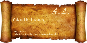 Adamik Laura névjegykártya